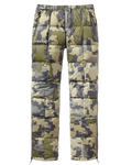 Front of Super Down PRO Pant in Verde Camouflage