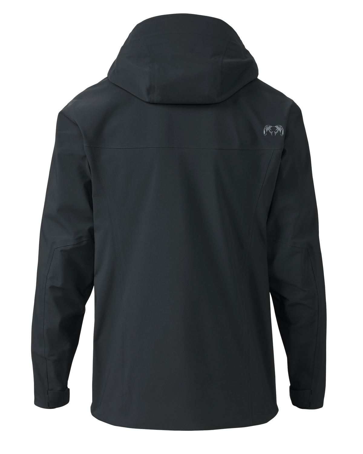 Back of KUIU Kutana Storm Shell Jacket in Gunmetal Grey