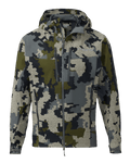 Front of KUIU Kutana Storm Shell Jacket in Verde Camouflage