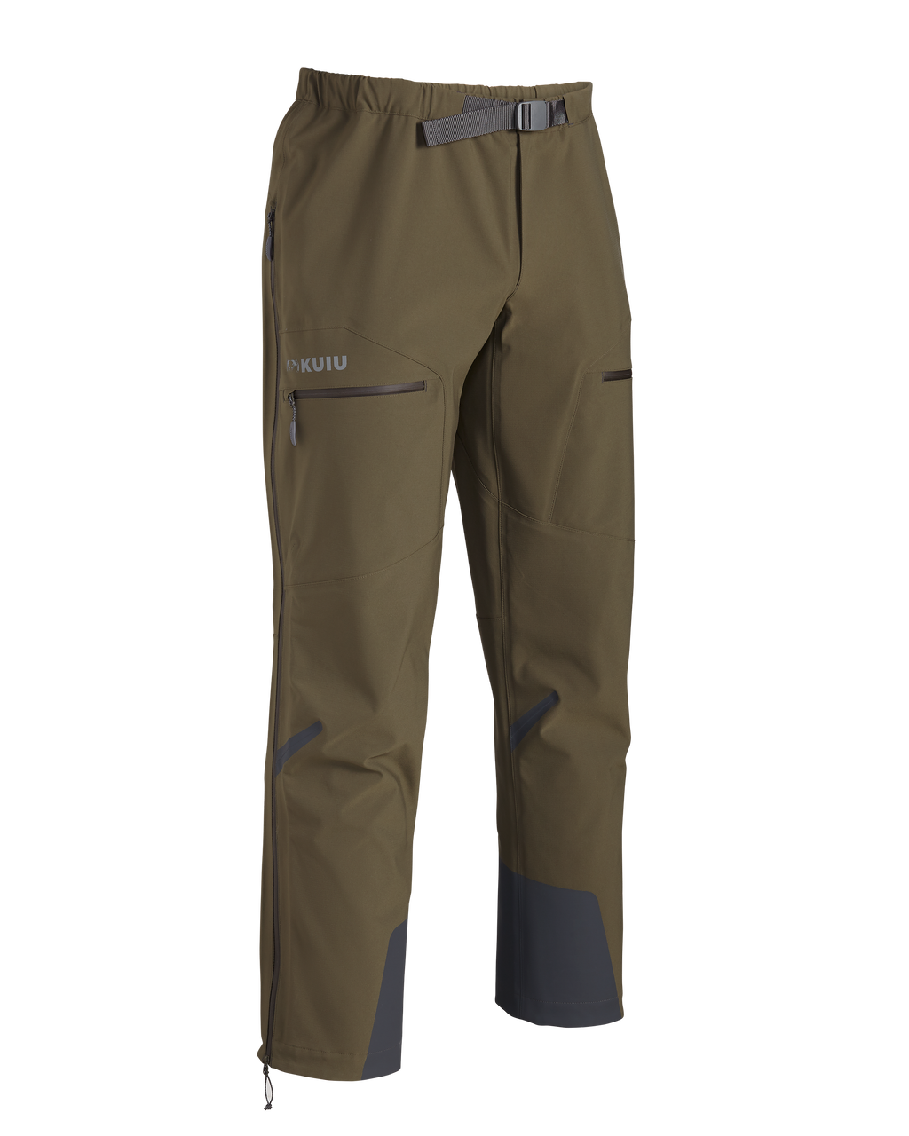 Front of KUIU Kutana Storm Shell Pant in Ash Brown