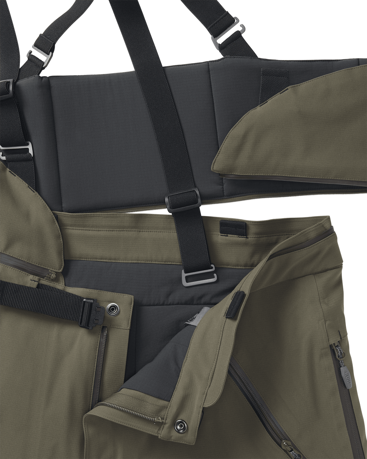KUIU Kutana Gale Force Pant in Ash removable suspenders