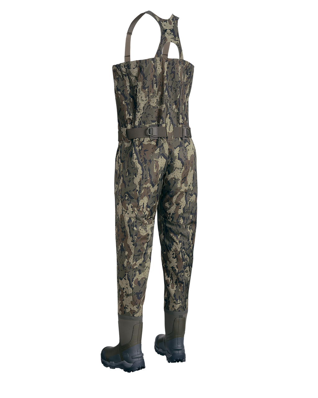 Back of KUIU HD PRO Flex Zip Wader in Veros Camouflage