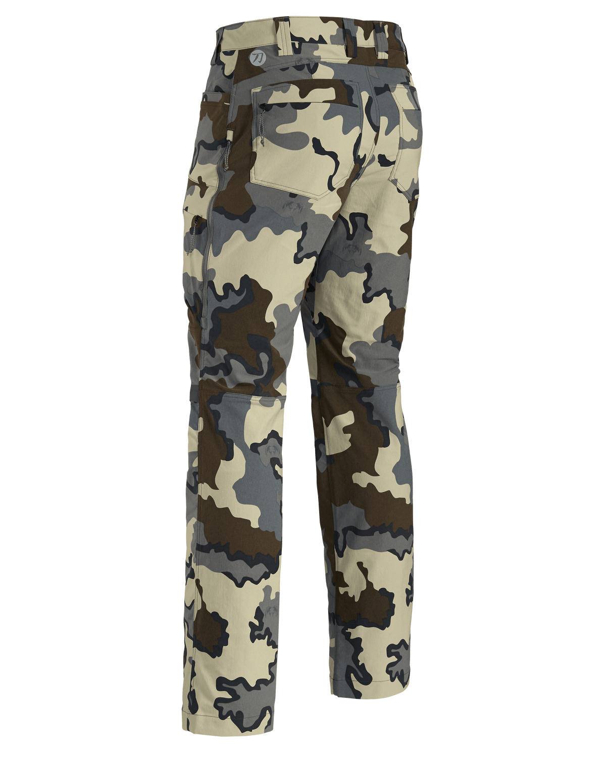 Back of KUIU Kutana Stretch Woven Pant in Vias Camouflage
