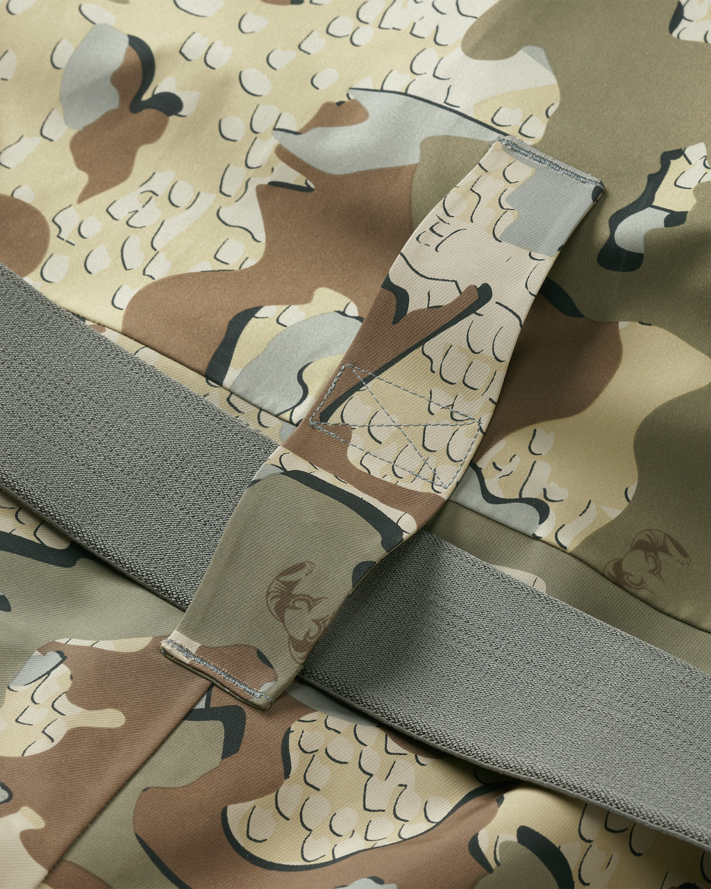 Double Belt Loops on HD Flex Waders in Valo Camouflage Highlighting the Belt and Cinch System