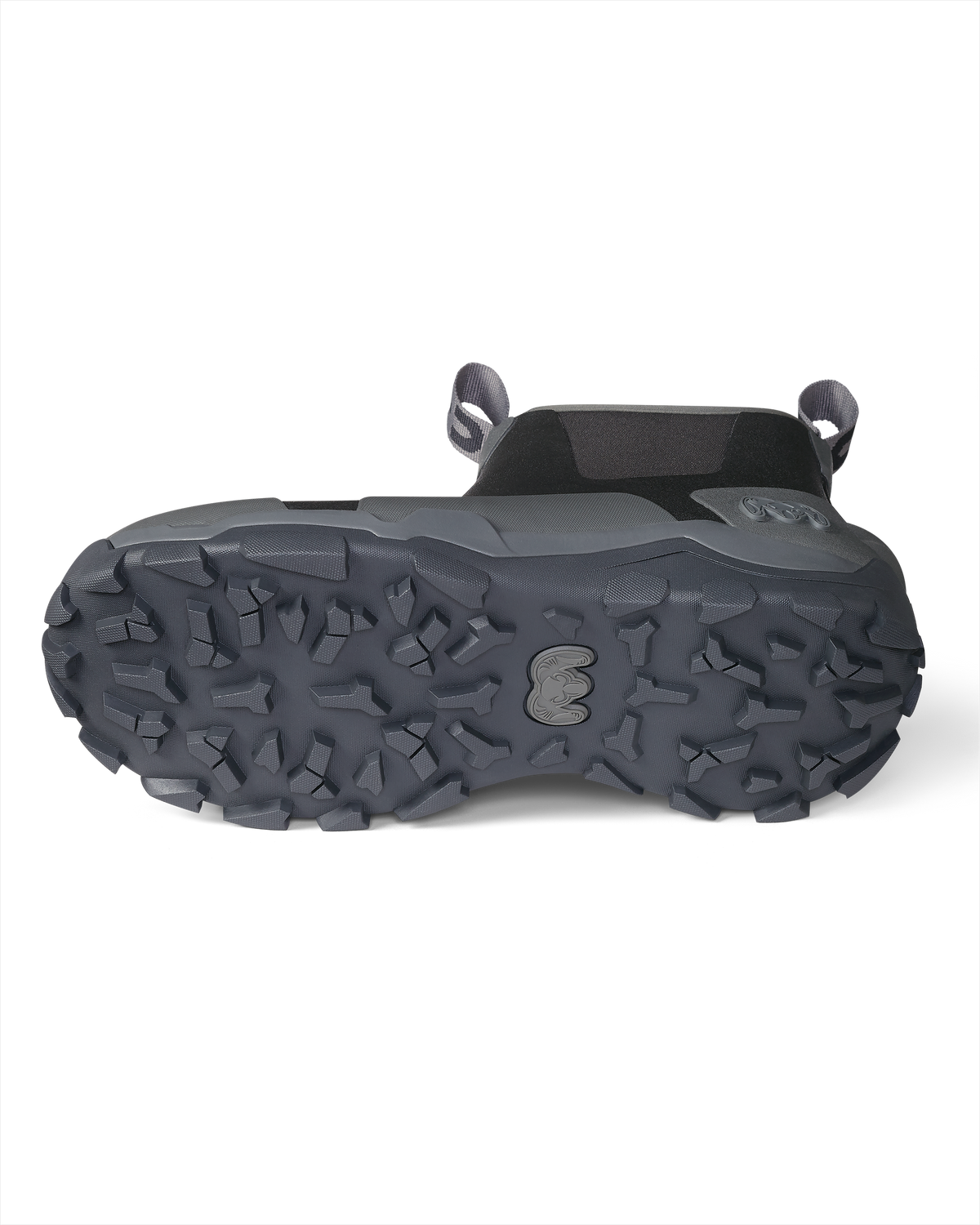 Bottom outsole grip of KUIU Ankle Mud Boot in Asphalt Grey