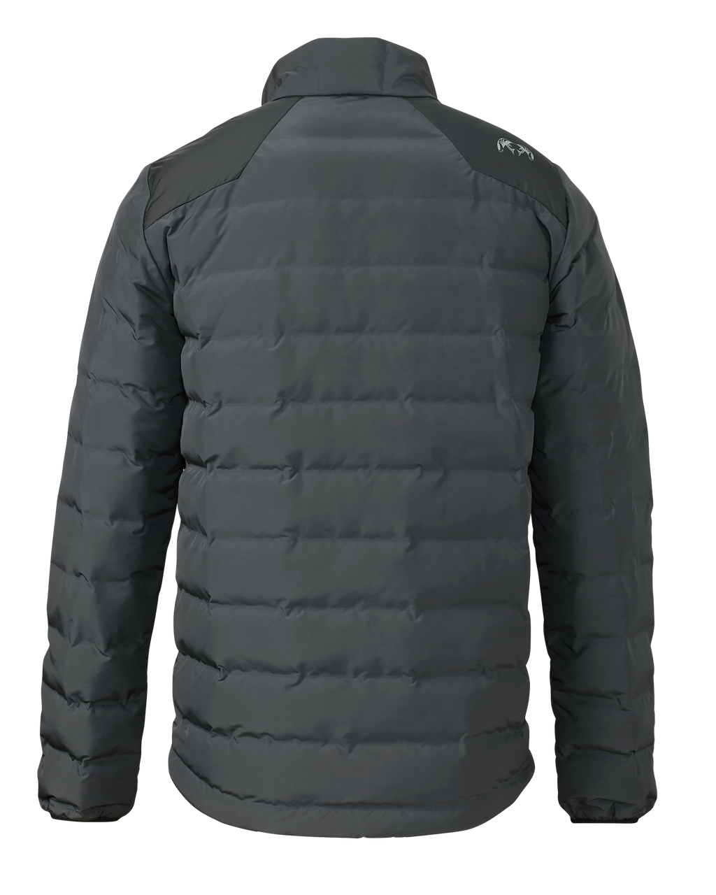 Back of Elements Jacket in Gunmetal Grey