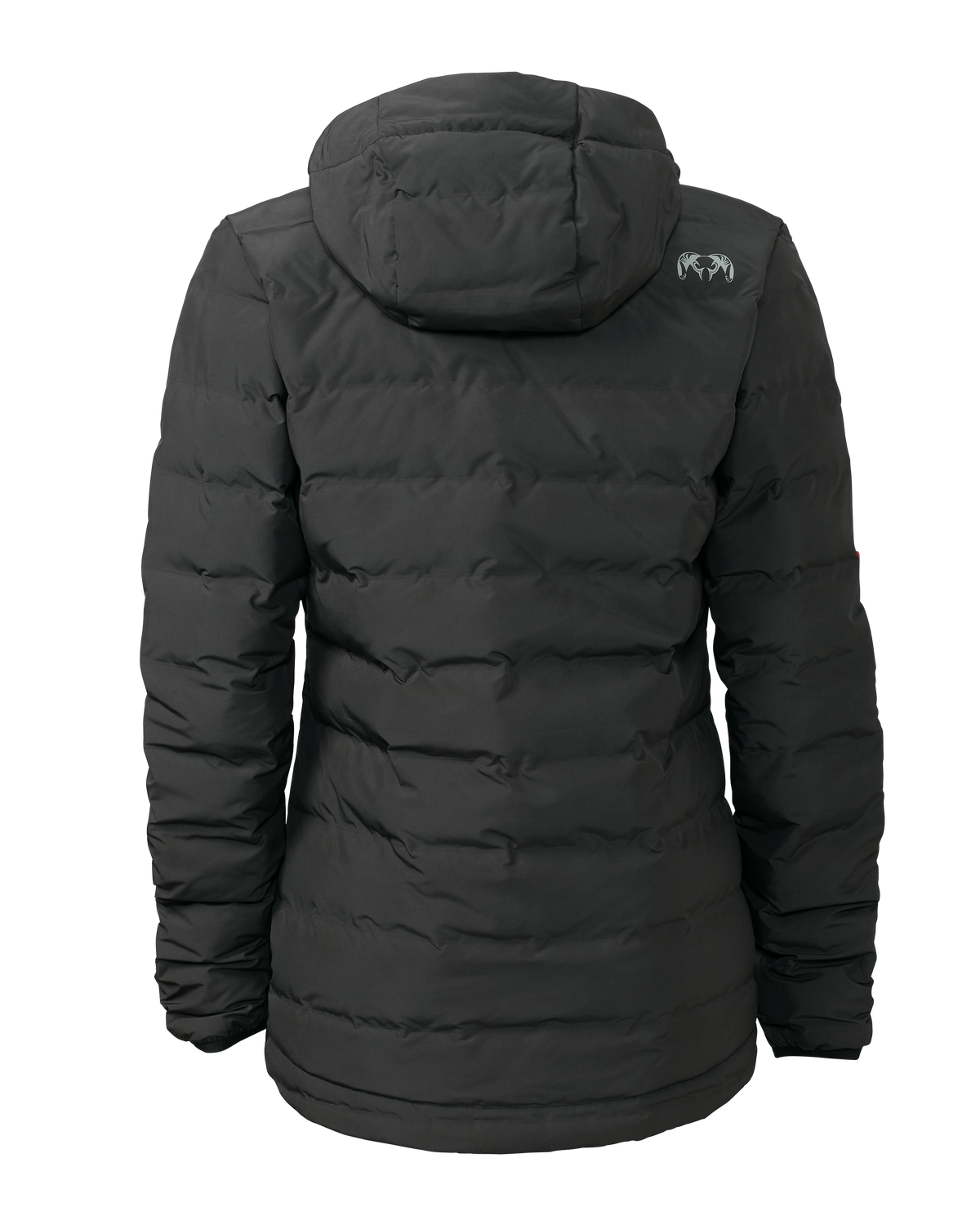 Back of Women's Elements Jacket in Carbon Black