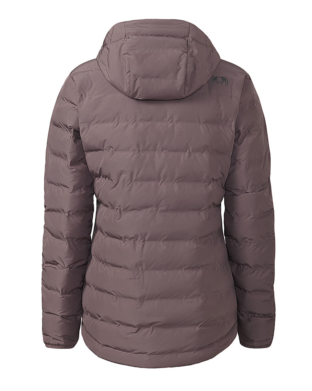 Back of Women's Elements Hooded Jacket in Dusk Purple