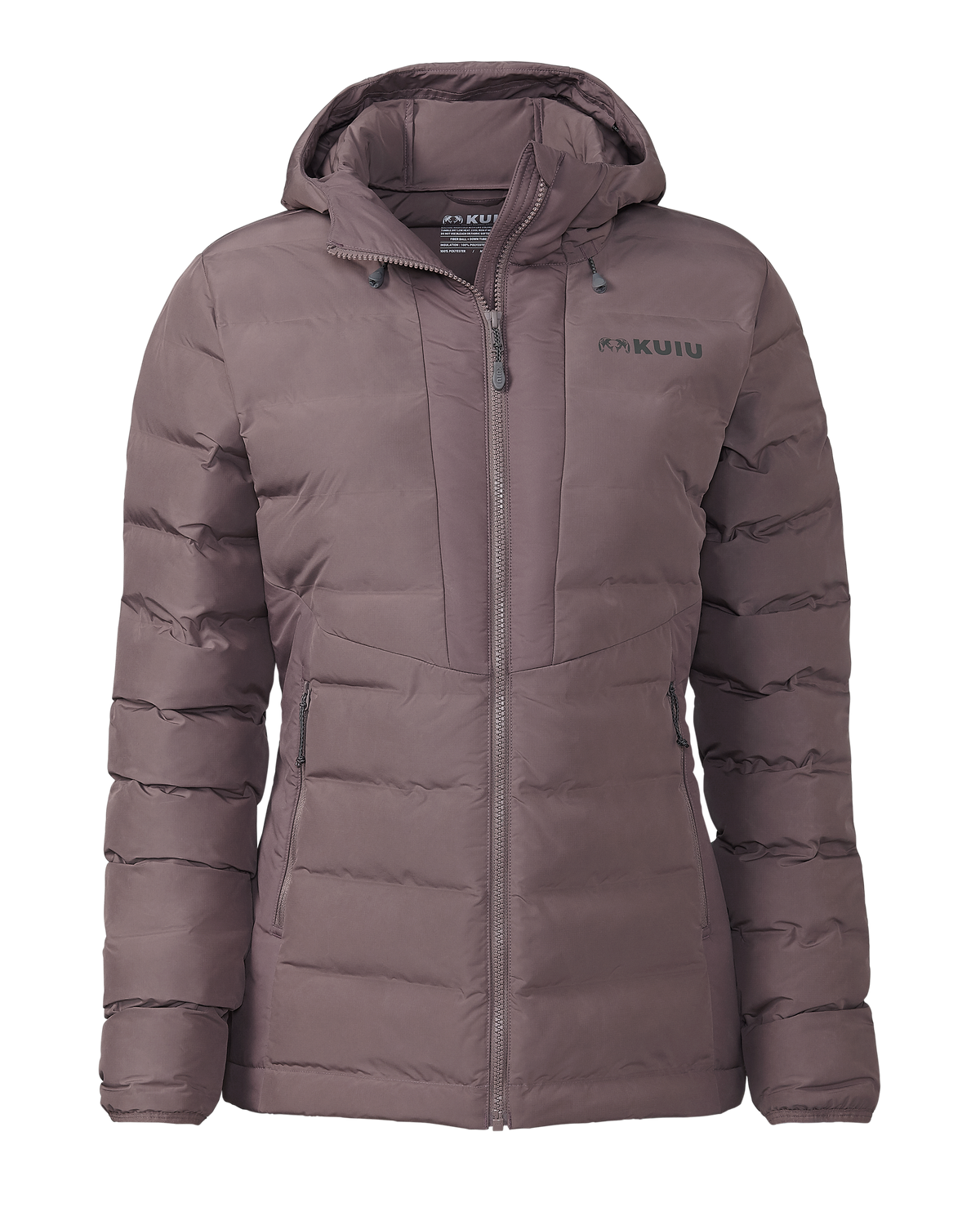Front of Women's Elements Hooded Jacket in Dusk Purple