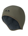 Angled, front view Mountain PRO Beanie in Ash Brown