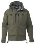Front of HD Flex Storm Shell Jacket in Ash Brown