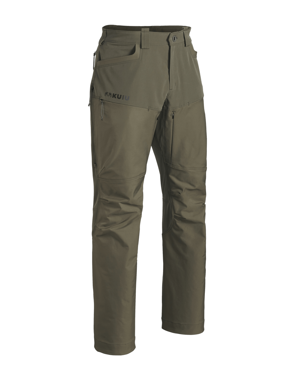 Front of PRO Brush Pant in Ash without Suspenders