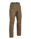 Front of PRO Brush Pant in Bourbon Brown shown without suspenders