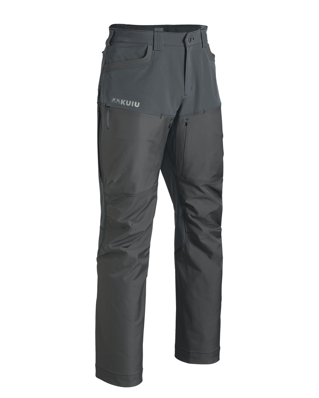 Front of PRO Brush Pant in Gunmetal without Suspenders