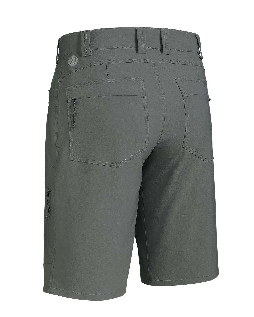 Back of KUIU Kutana Stretch Woven 13″ Short in Stone Grey