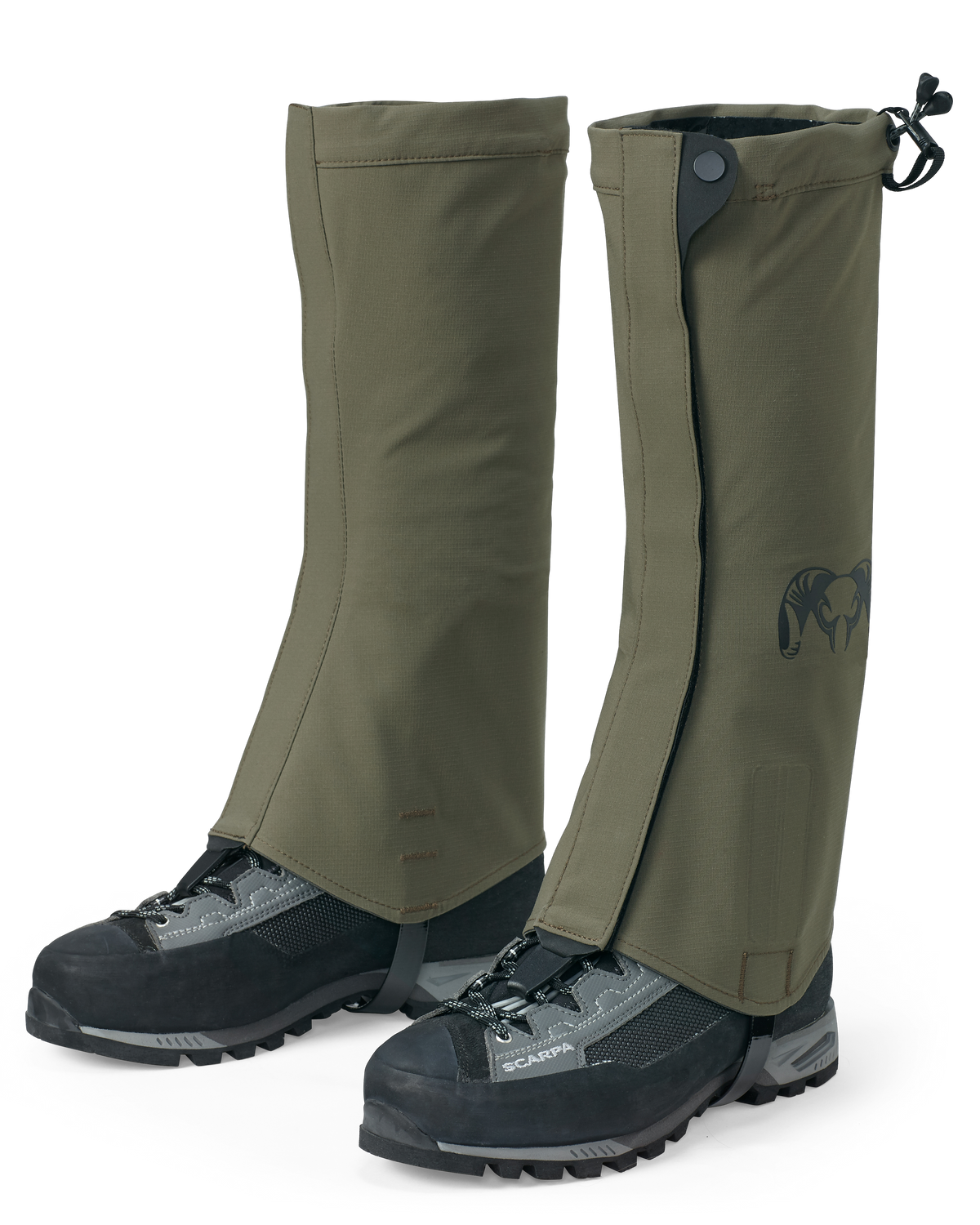Front of Kutana Storm Gaiter in Ash Brown color