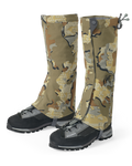 Front, Angled View of Kutana Storm Gaiters in Valo Camouflage