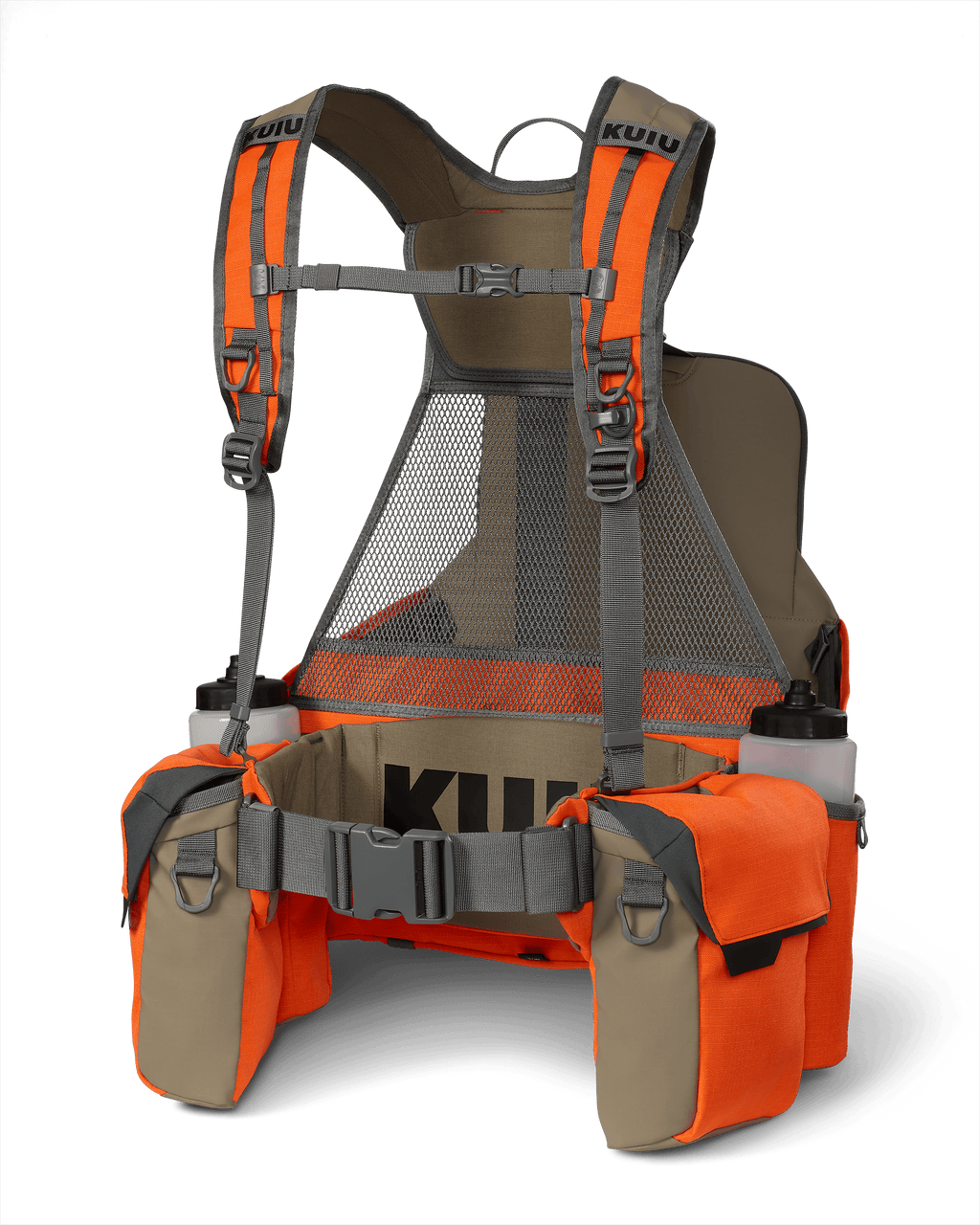Back of Upland Field Vest in Blaze Orange