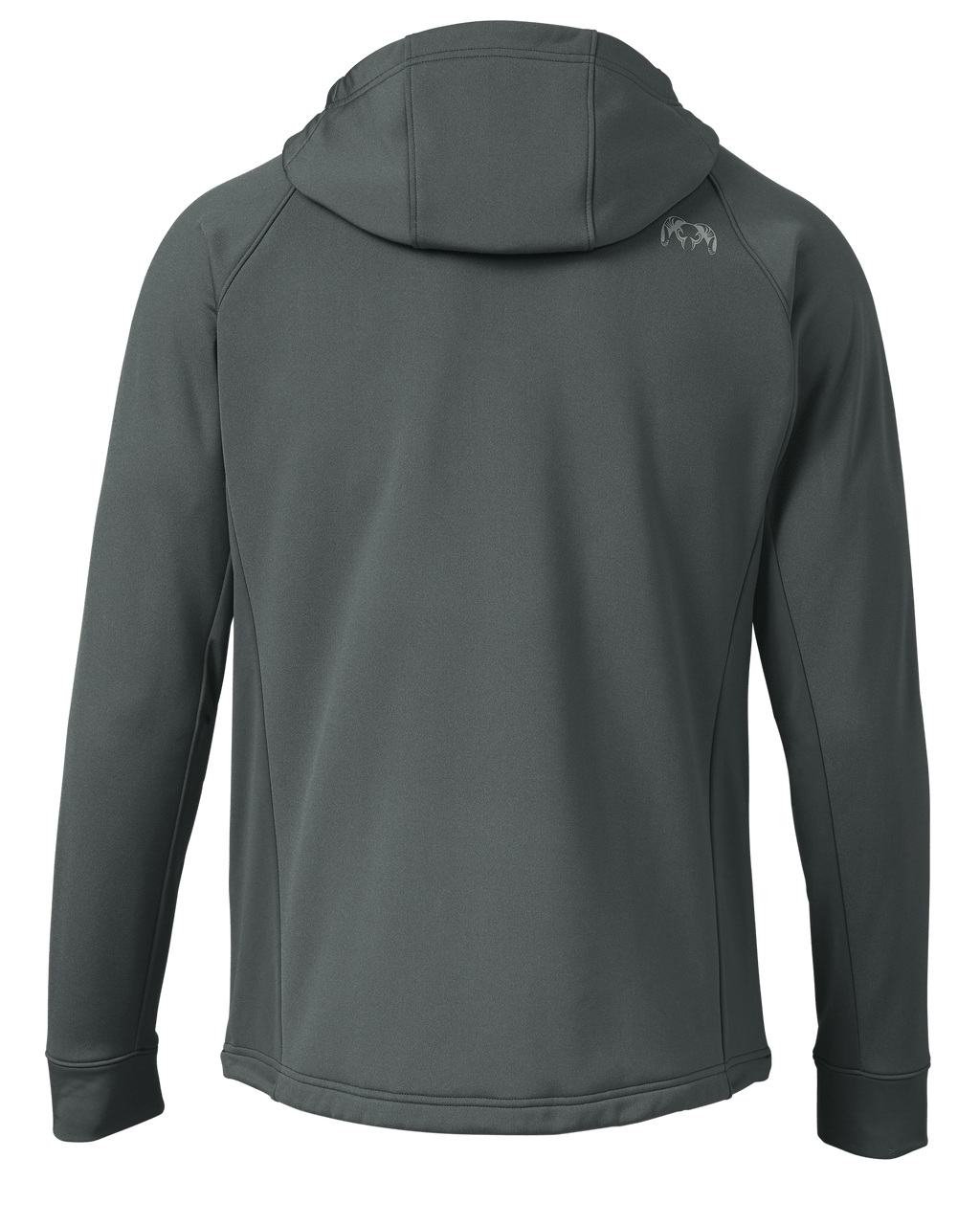 Back of StrongFleece 275 Full Zip Hoodie in Gunmetal