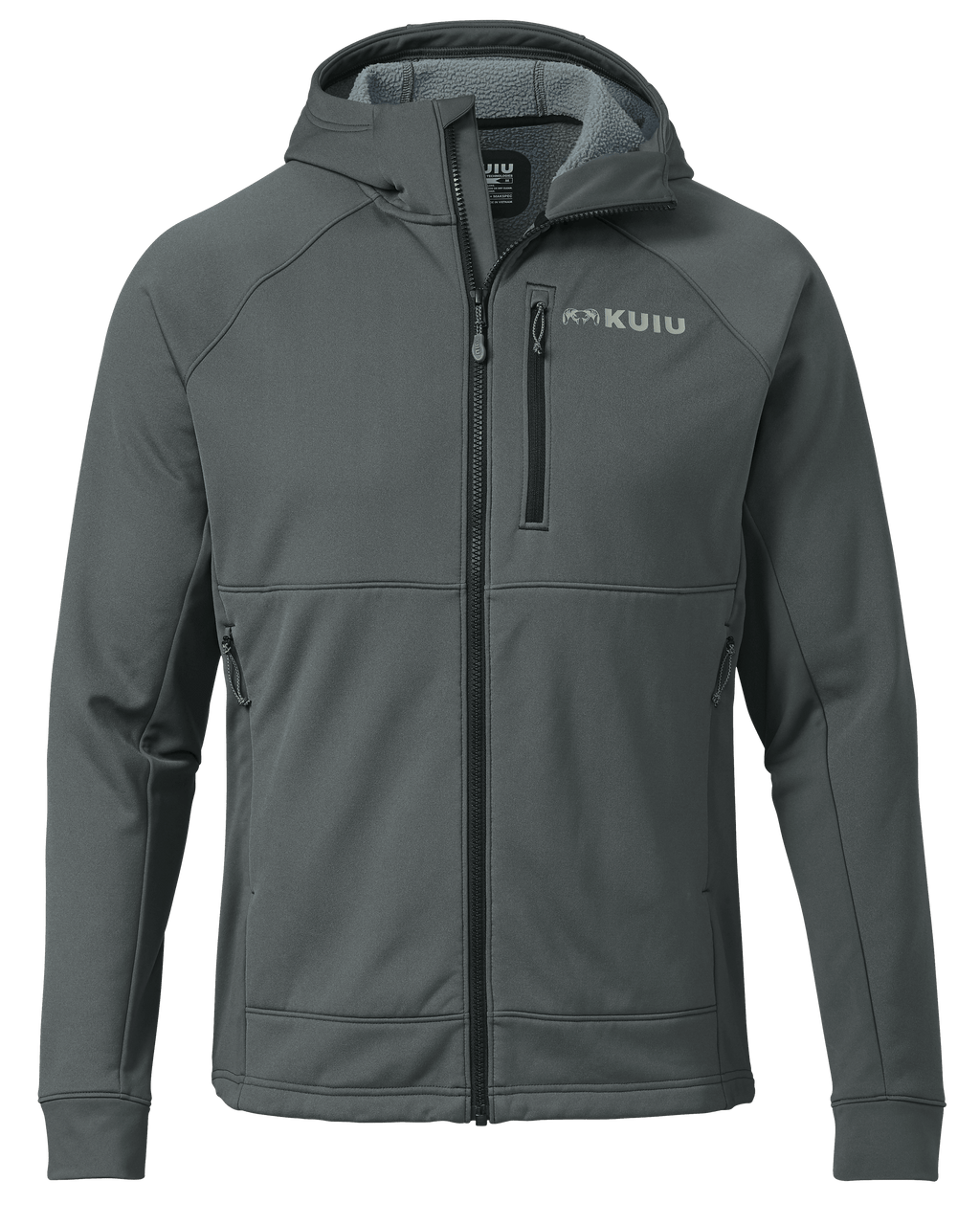 Front of StrongFleece 275 Full Zip Hoodie in Gunmetal Grey