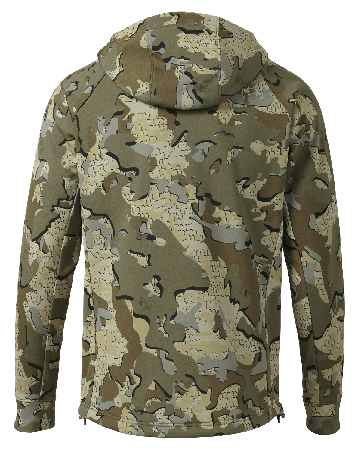 Back of StrongFleece 275 Full Zip Hoodie in Valo Camouflage