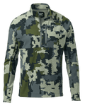 Front of StrongFleece 190 Zip-T in Verde Camouflage