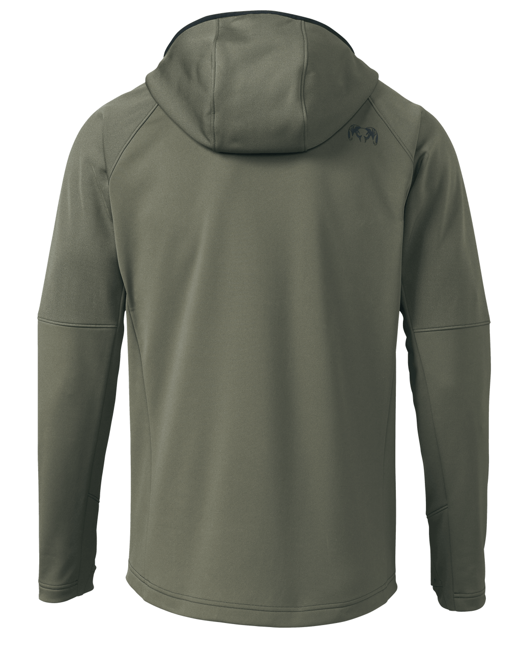 Back of StrongFleece 235 Zip-T Hoodie in Ash