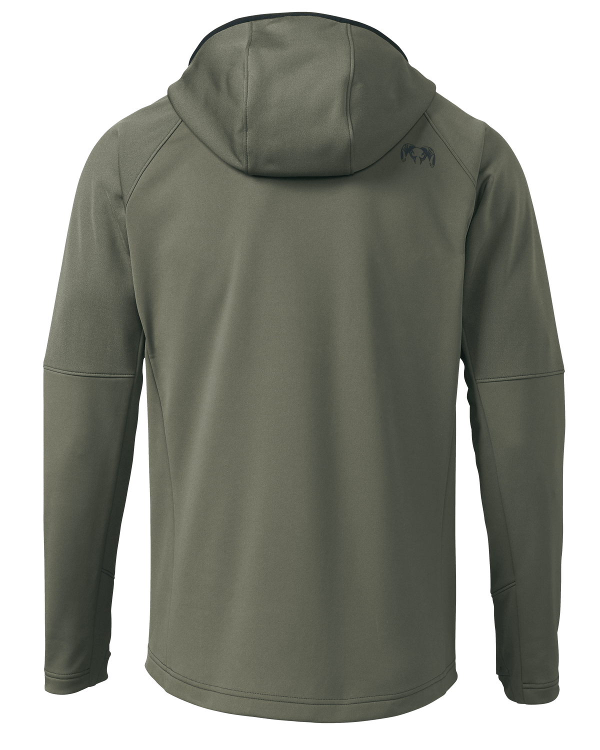 Back of StrongFleece 235 Zip-T Hoodie in Ash