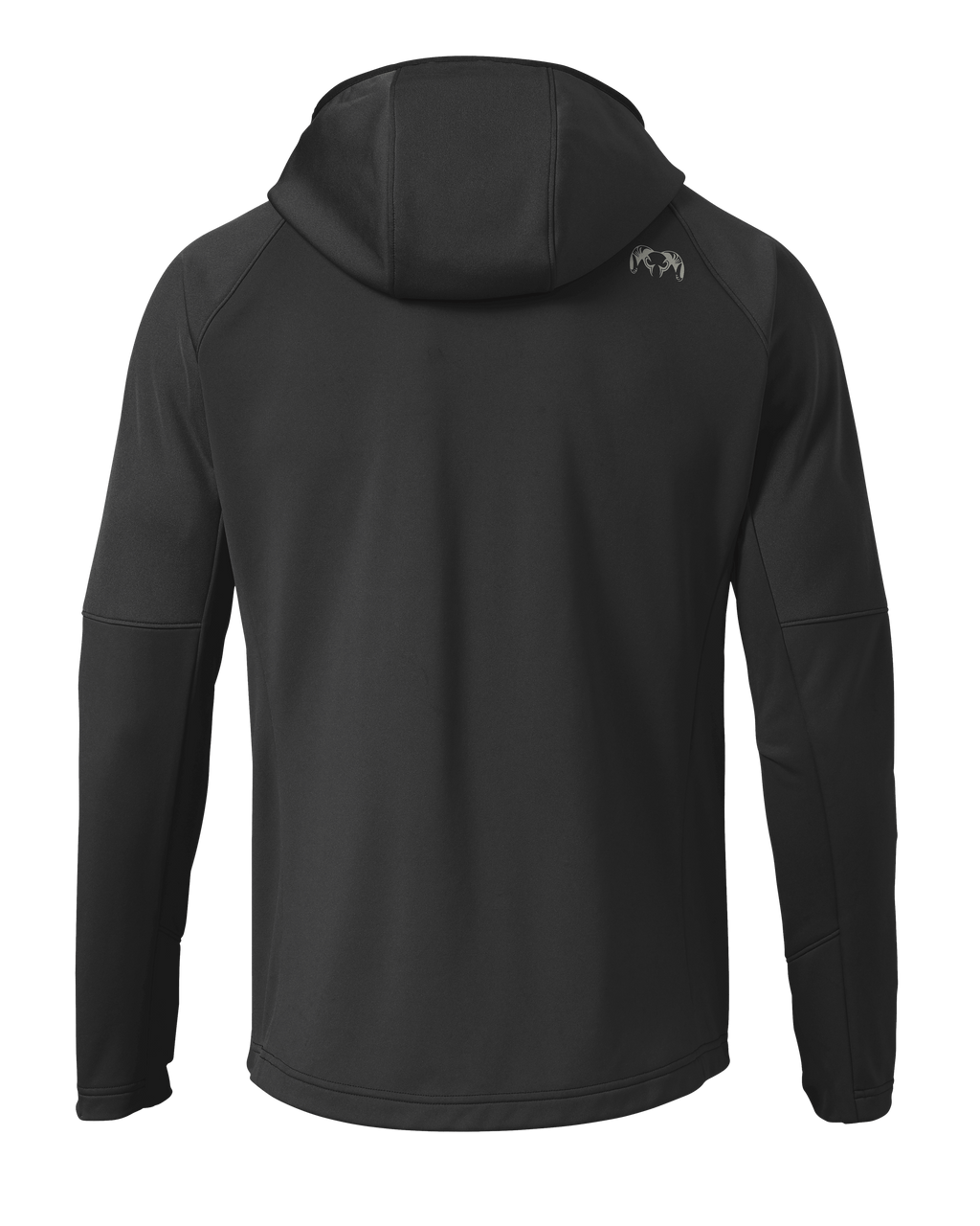 Back of StrongFleece 235 Zip-T Hoodie in Black