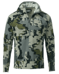 Front of StrongFleece 235 Zip-T Hoodie in Verde Camouflage