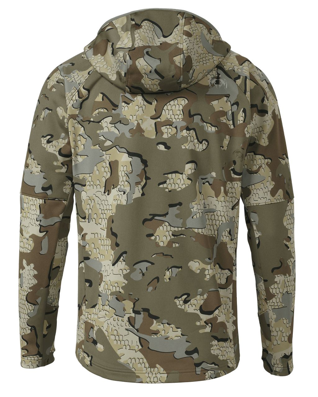 Back of StrongFleece 235 Zip-T Hoodie in Valo Camouflage