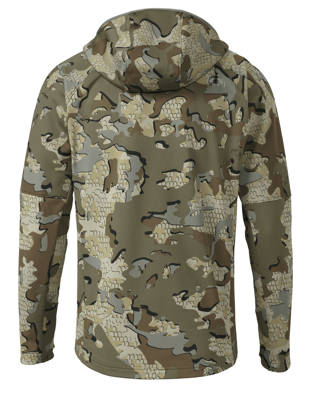 Back of StrongFleece 235 Zip-T Hoodie in Valo Camouflage