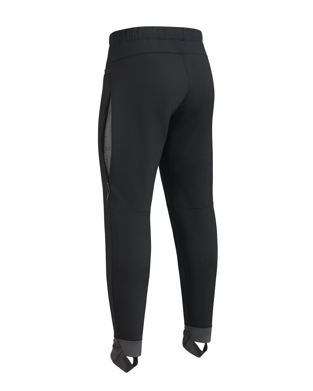 Back of StrongFleece 290 Layering Pant in  Black