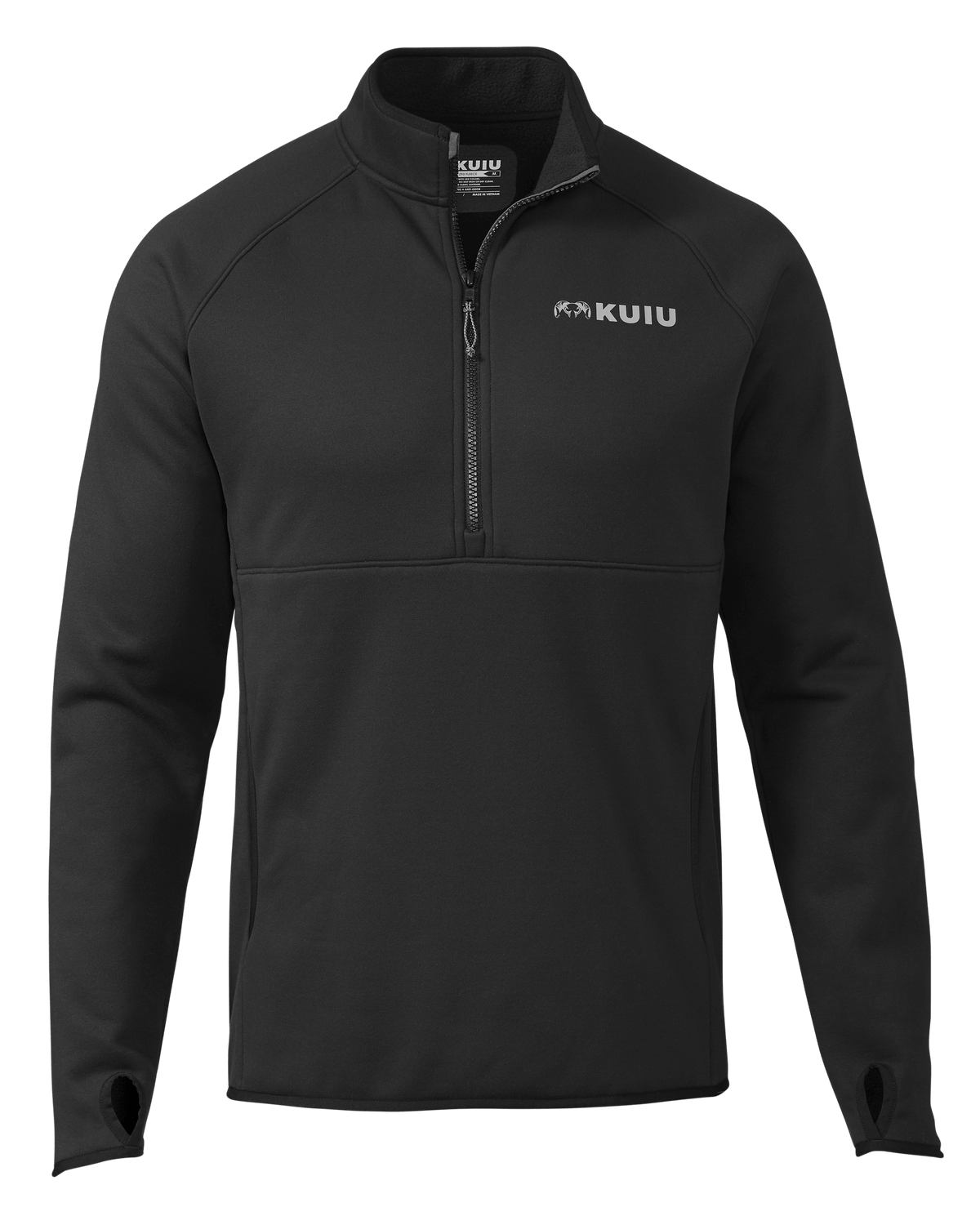 Front of Encounter 290 Fleece Zip-T in Black