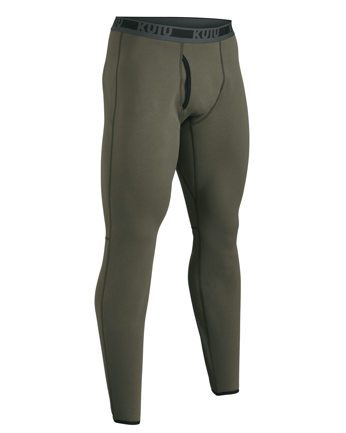 Front of Encounter 290 Fleece Bottom in Ash Brown