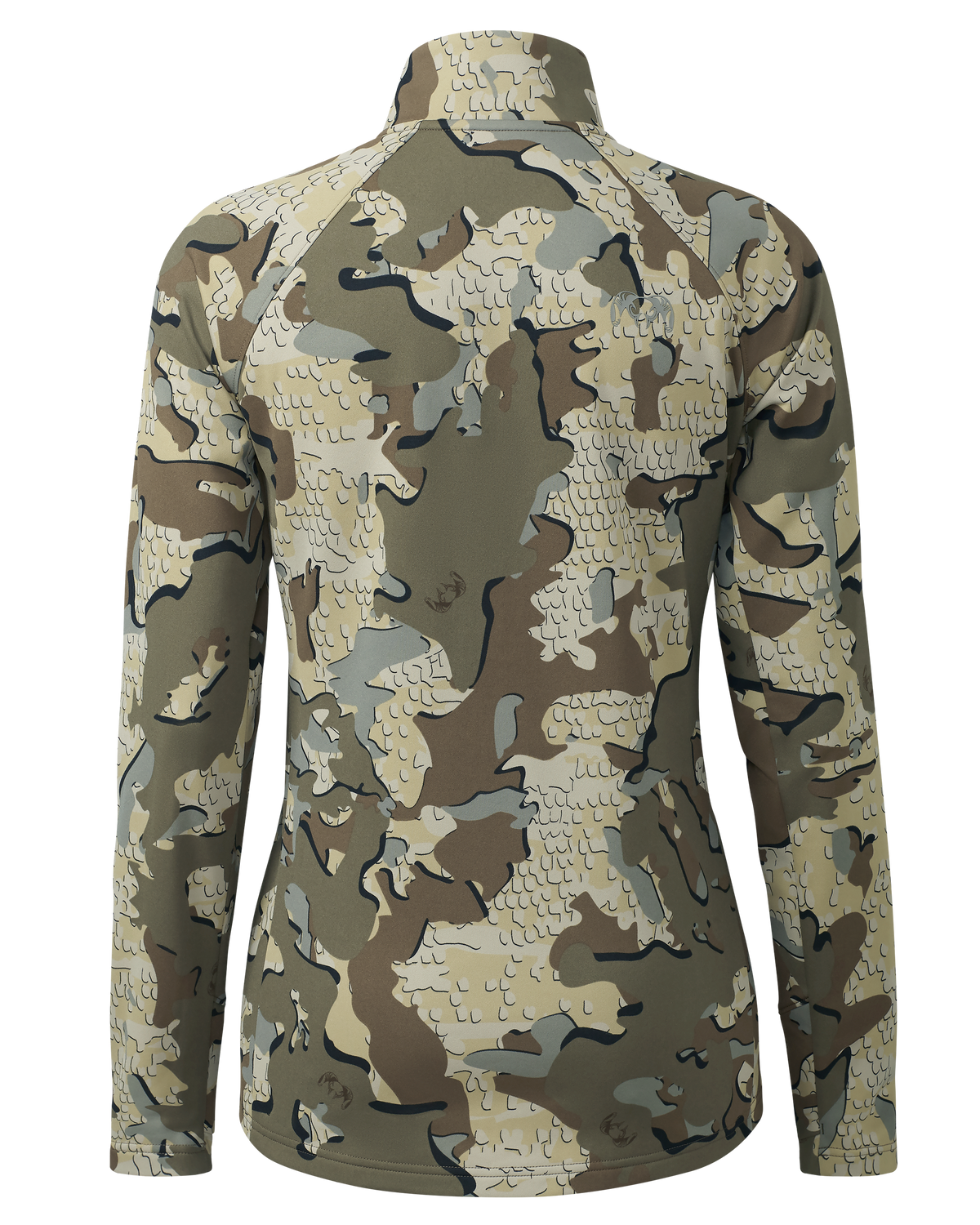 Back of Women's StrongFleece 190 Zip-T in Valo Camouflage