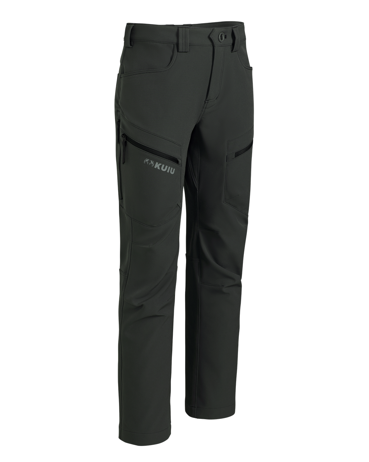 Front of Youth Attack Pant in Dark Gunmetal Grey
