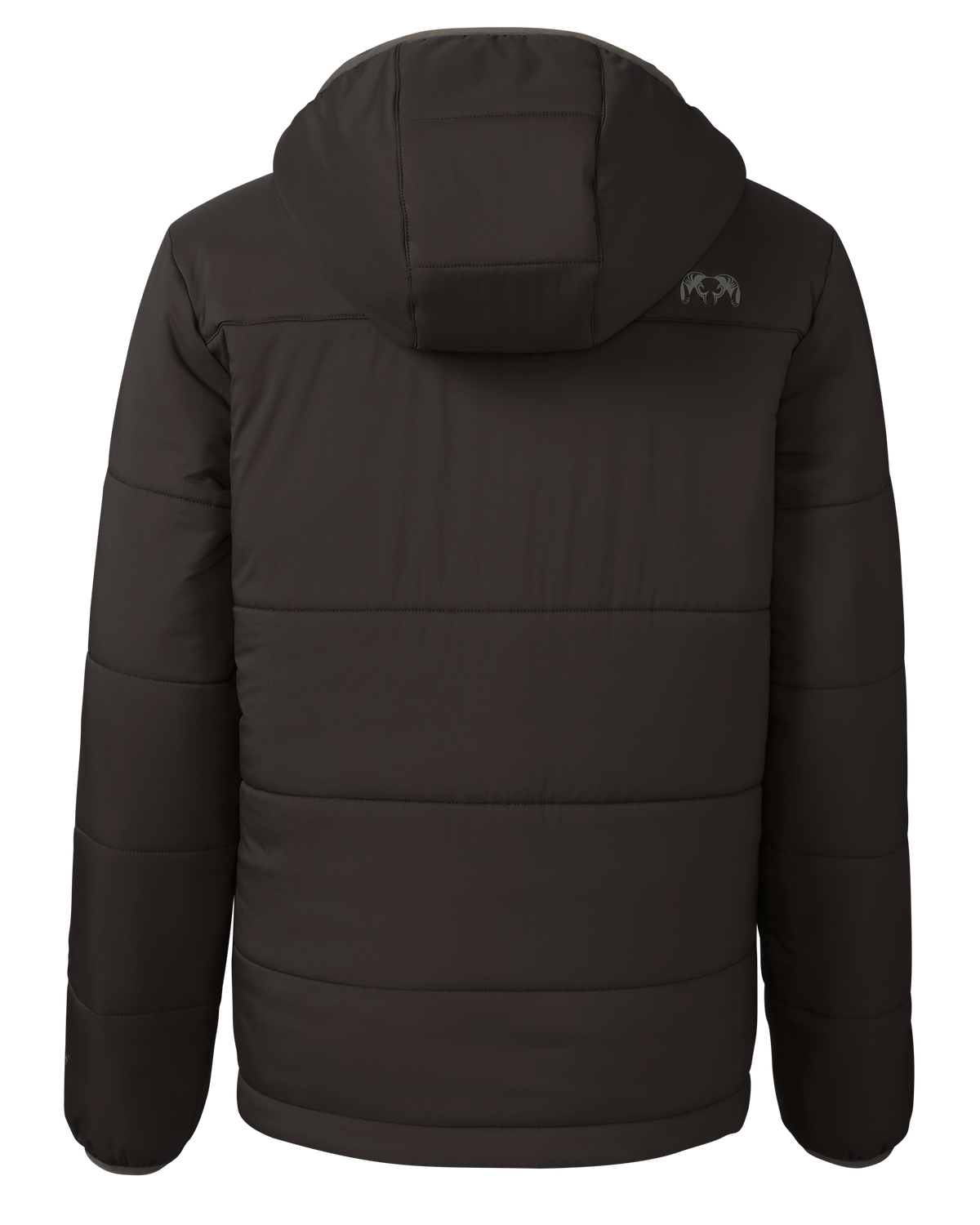Back of reversible side in Dark Grey Color of the Youth Reversible Jacket in Vias Camouflage