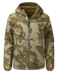 Front of Youth Reversible Jacket in Valo Camouflage