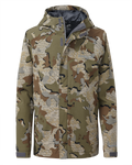 Front of Youth Versa Rain Jacket in Valo Camouflage