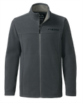 Front of Youth Versa Fleece Full Zip in Gunmetal Grey