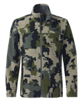 Front of Youth Versa Fleece Full Zip in Verde Camouflage
