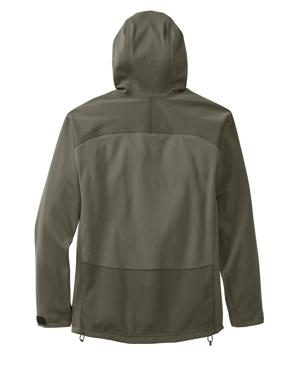 Back of Axis Hybrid Hooded Jacket in Ash Brown Color