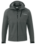 Front Axis Hybrid Hooded Jacket in Gunmetal Grey