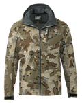 Front of Axis Hybrid Hooded Jacket in Valo Camouflage