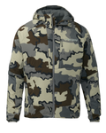 Front of Kenai hooded Jacket in Vias Camouflage