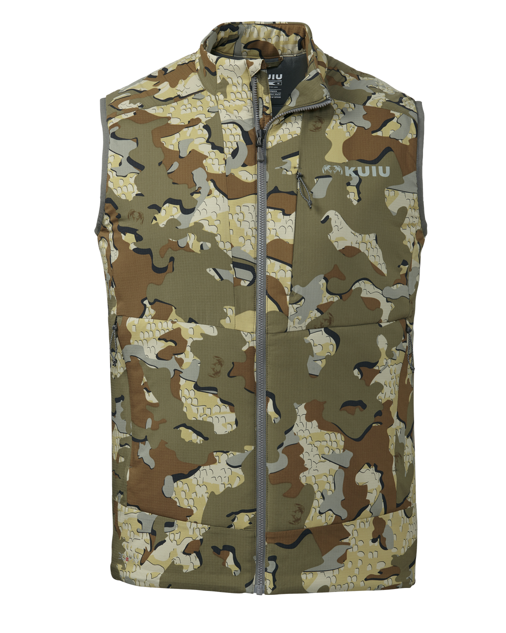 Front of Kenai Vest in Valo Camouflage