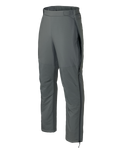 Front of Kenai Pant in Gunmetal Grey with full length leg zipper partially open near hip