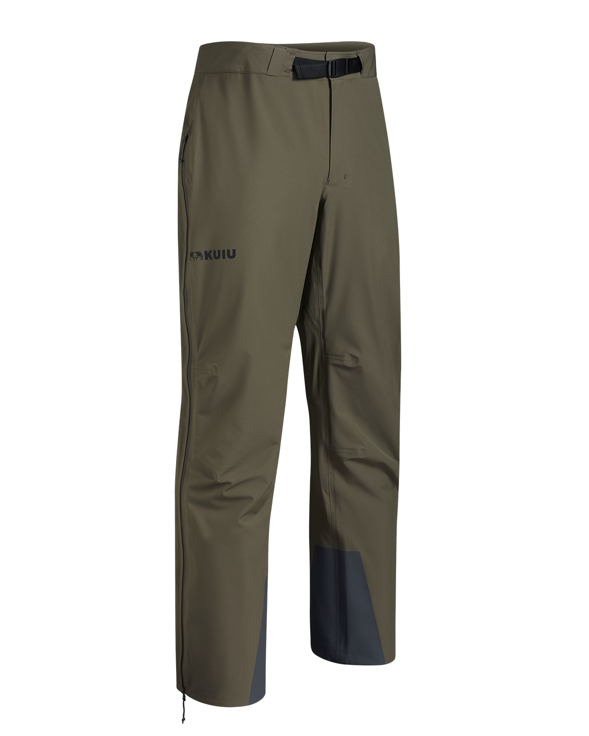 Front of Chugach TR Rain Pant in Ash Brown