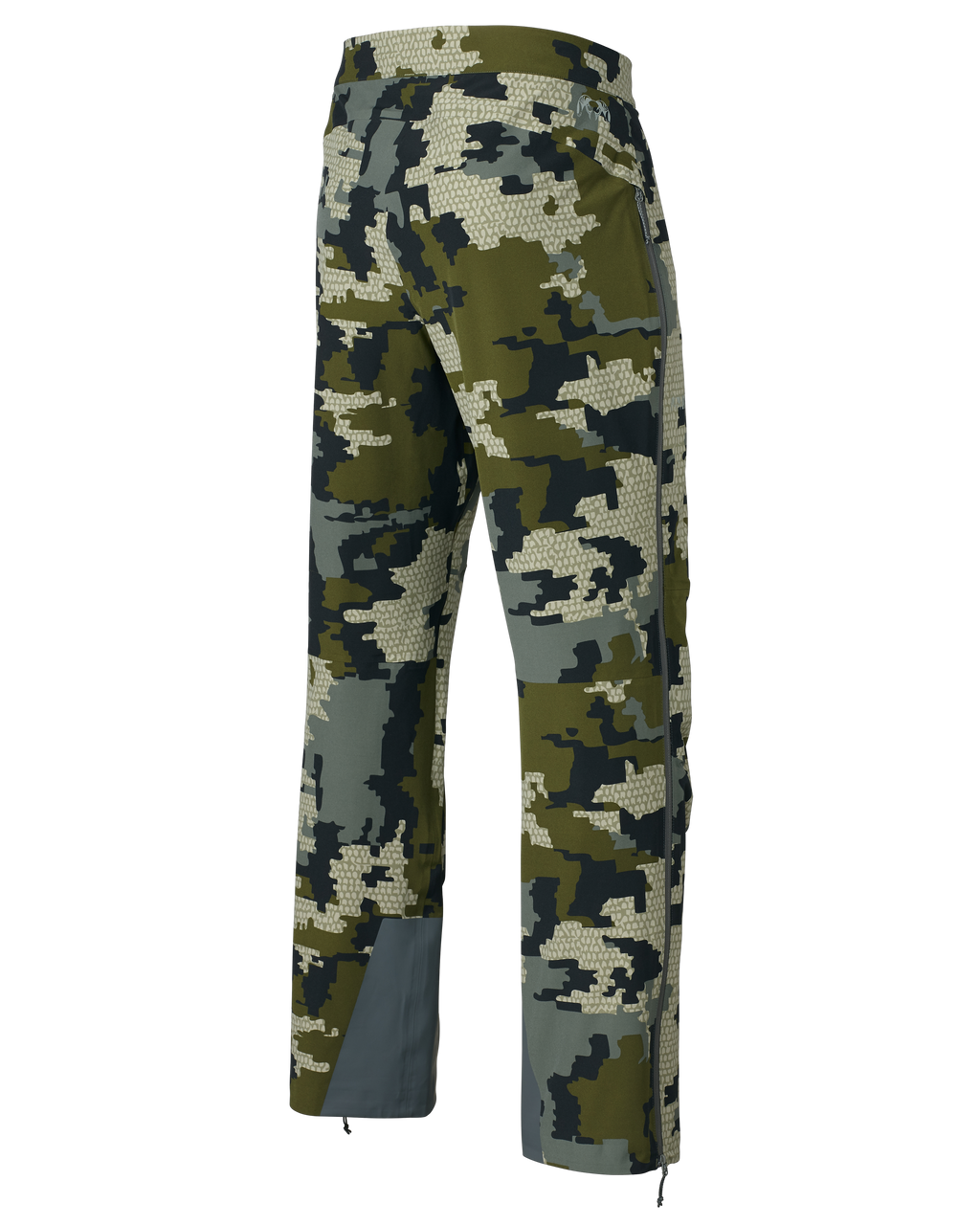 Back of Chugach TR Rain Pant in Verde Camouflage